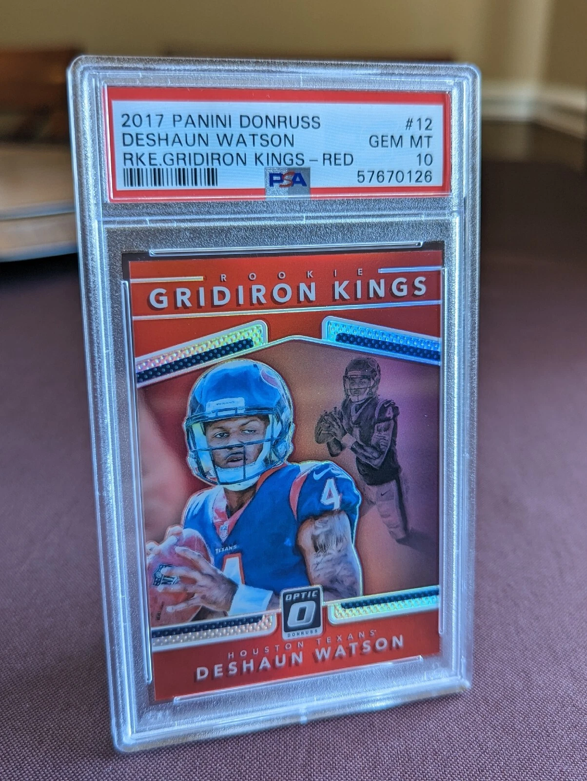 Deshaun Watson Panini Donruss Optic Rookie Gridiron Kings #12 Red
