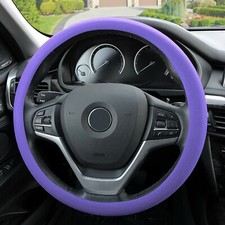 Car Silicone Steering Wheel Cover Snake Pattern Auto Accessory Universal Fit