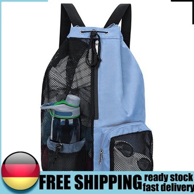 Netz-Rucksack mit Kordelzug, Netz-Schwimmtasche, leicht