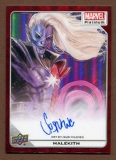 Malekith 2023 UD Marvel Platino Rojo Arco Iris Auto Suspiria Vilchez #25