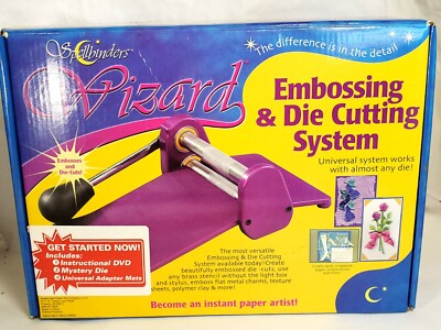 Spellbinders Wizard Embossing & Die Cutting System Purple Complete In Box