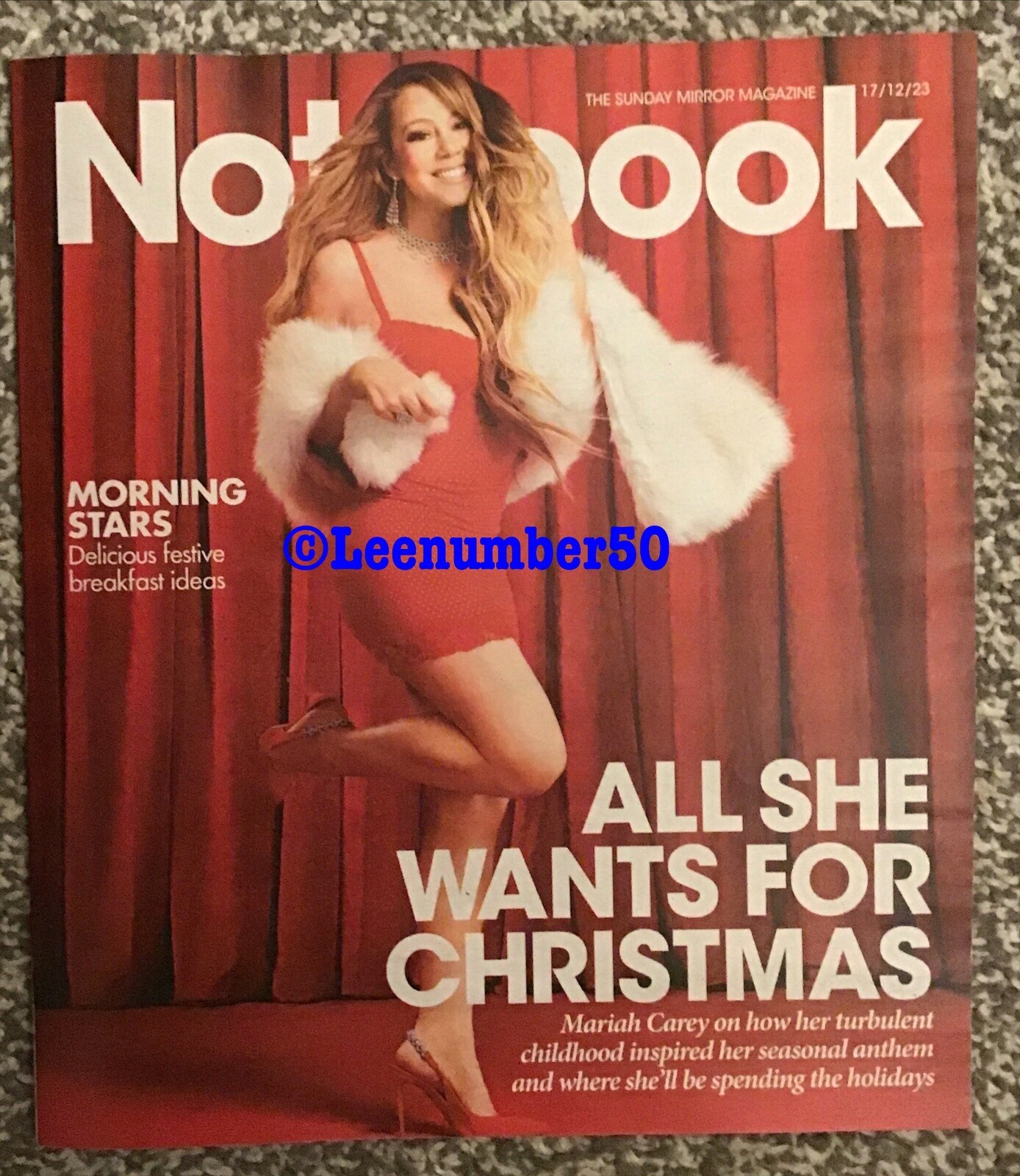 Notebook Magazine Mariah Carey 16/12/23 Glynis Barber New Uk-image