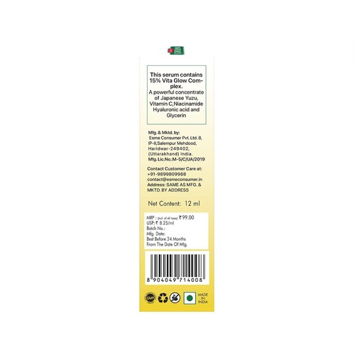 Nature's Essence Bright Glow Vitamin C Face Serum for Men & Women 12ml pack of 2 - Picture 2 of 9
