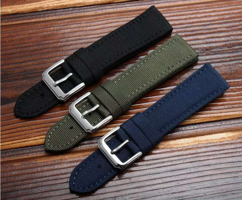Nylon Leather Watch Strap For Seiko Skx007 Skx009 Canvas Watchband Replacement