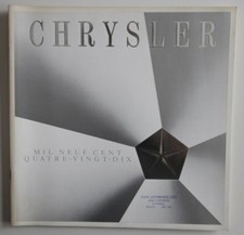 CHRYSLER Full Line 1990 dealer brochure catalog - French - Canada