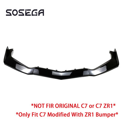Front Bumper Lip Splitter For Corvette 14-19 C7 Modified With ZR1 Bumper Replace