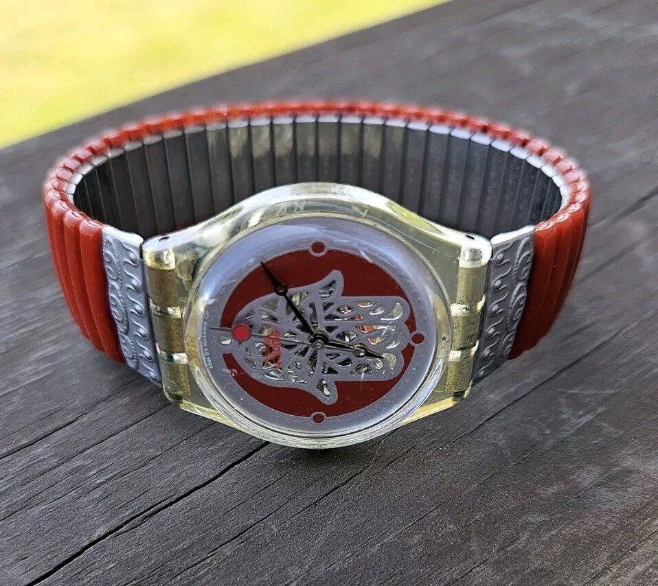 Swatch Watch WISE HAND FATIMAS HAND Hamsa Khamsa Gent Flex New 