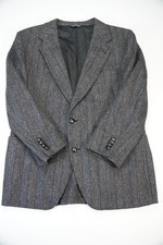 Kuppenheimer Mens 38 Gray Herringbone Pure Wool Sport Coat Blazer USA Made