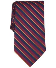 B by Brooks Brothers Men's Classic Alt Stripe Tie Wine One Size