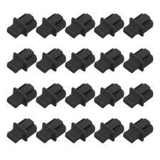 RJ45 Dust Covers Caps, Black Ethernet Port Protector Cover, Pack of 100