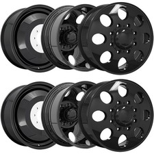 Set Of 6-20 Inch Ion 167 Dually 8x6.5 Gloss Black Wheels Rims Set Of 6-20 Inch Ion 167 Dually 8x6.5 Gloss Black Wheels Rims