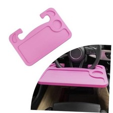 Dickno Car Steering Wheel Desk - Multipurpose Auto Steering Wheel Tray with Pink