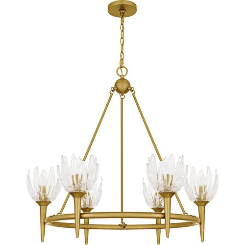 Brushed Gold  Chandelier from the Shea Collection - Picture 2 of 6