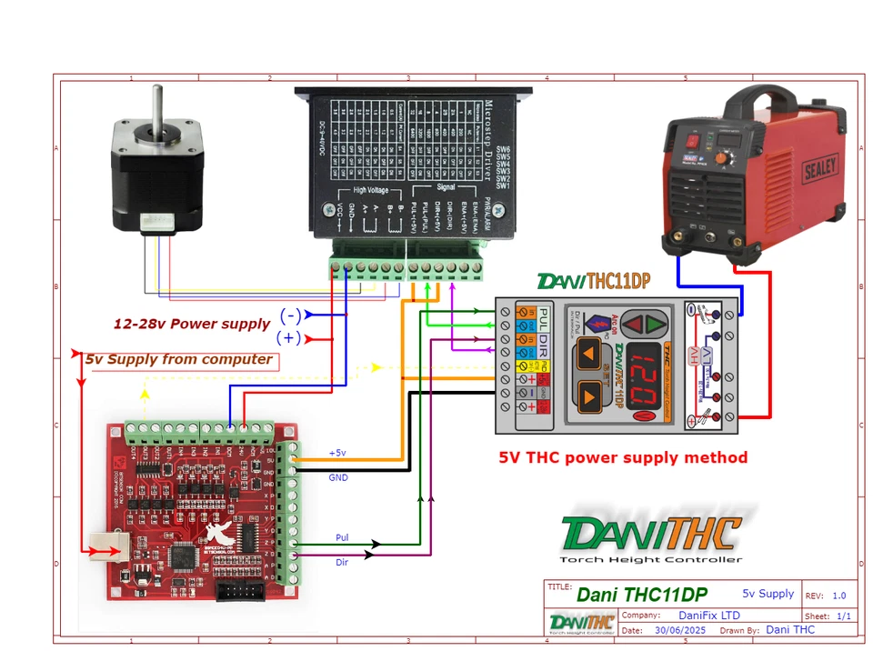 Cortador de plasma CNC THC antorcha control de altura Dir/Pul (SD) con función anti-buceo Foto 3 de 4