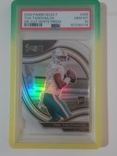 PSA 10! 2020 Tua Tagovailoa ROOKIE Panini Die-Cut White Prism #345 w/New Case 