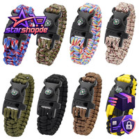 Notfall ÜBerleben Armband 3In1 Mit Pfeife Kompass FüR Outdoor Camping Wandern