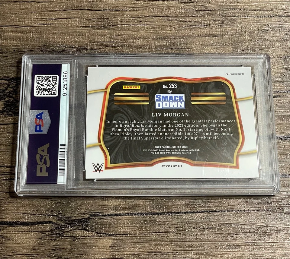 2023 Select WWE Liv Morgan Red Wave Ringside PSA 10 Rare - Image 2 of 2
