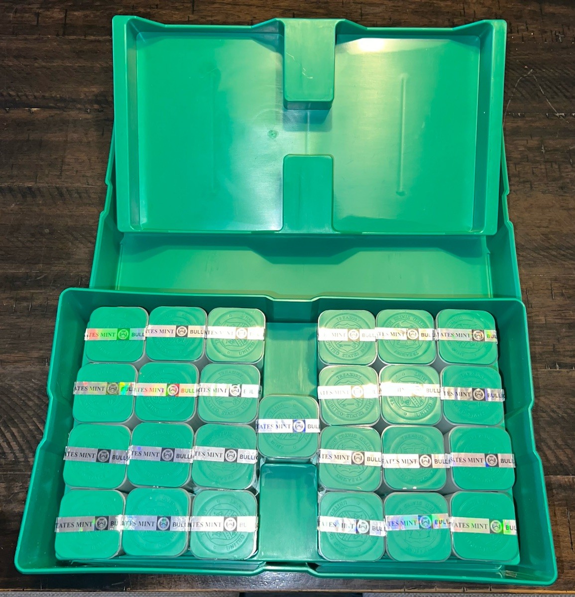US Mint American Silver Eagle Monster Box w/ 2-Trays and 25 Empty US ...