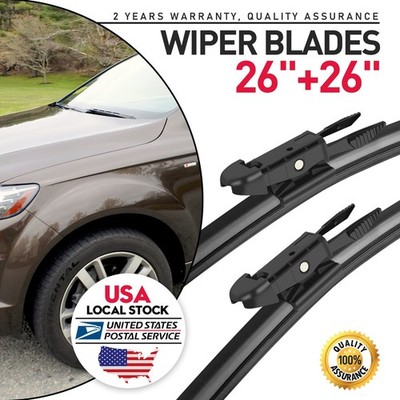 Wiper Blades Set 26''&26'' Premium Hybrid silicone Pinch Tab OEM High Quality