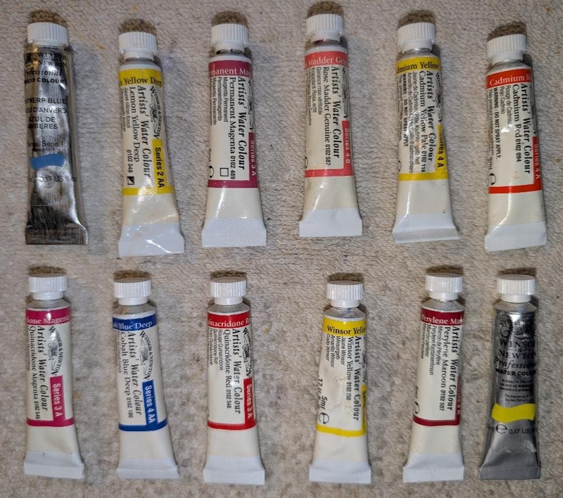 12 - Winsor & Newton Artists' Water Color Paints   -- High  Series -- **NEW**