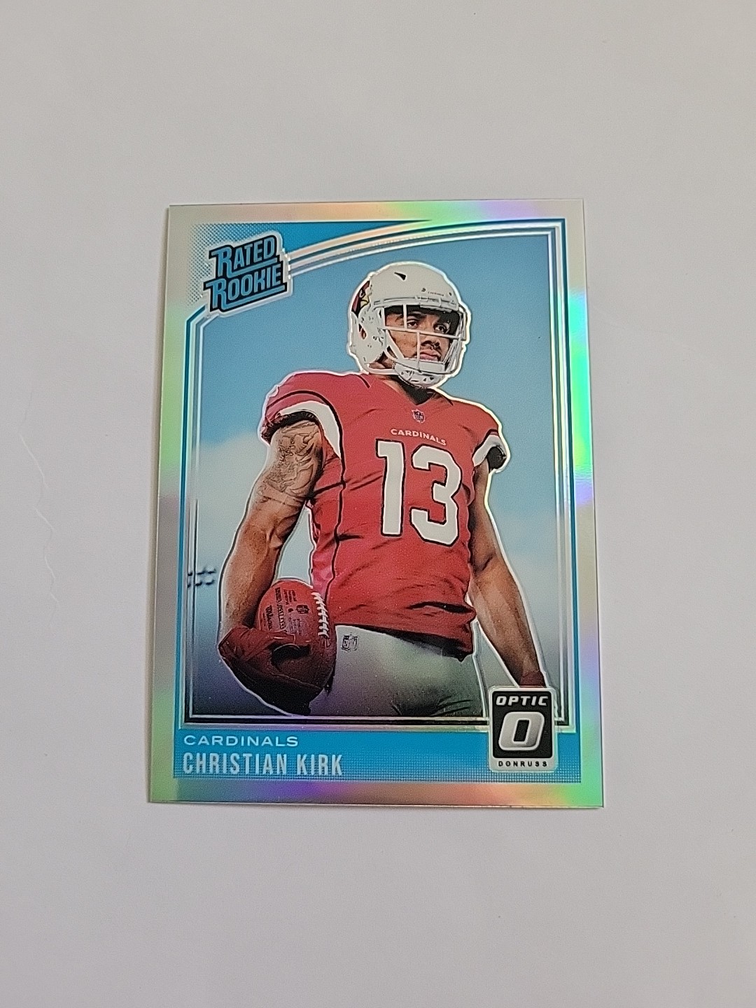 2018 Panini Donruss Optic Christian Kirk #163 Silver Holo Prizm Rated Rookie RC