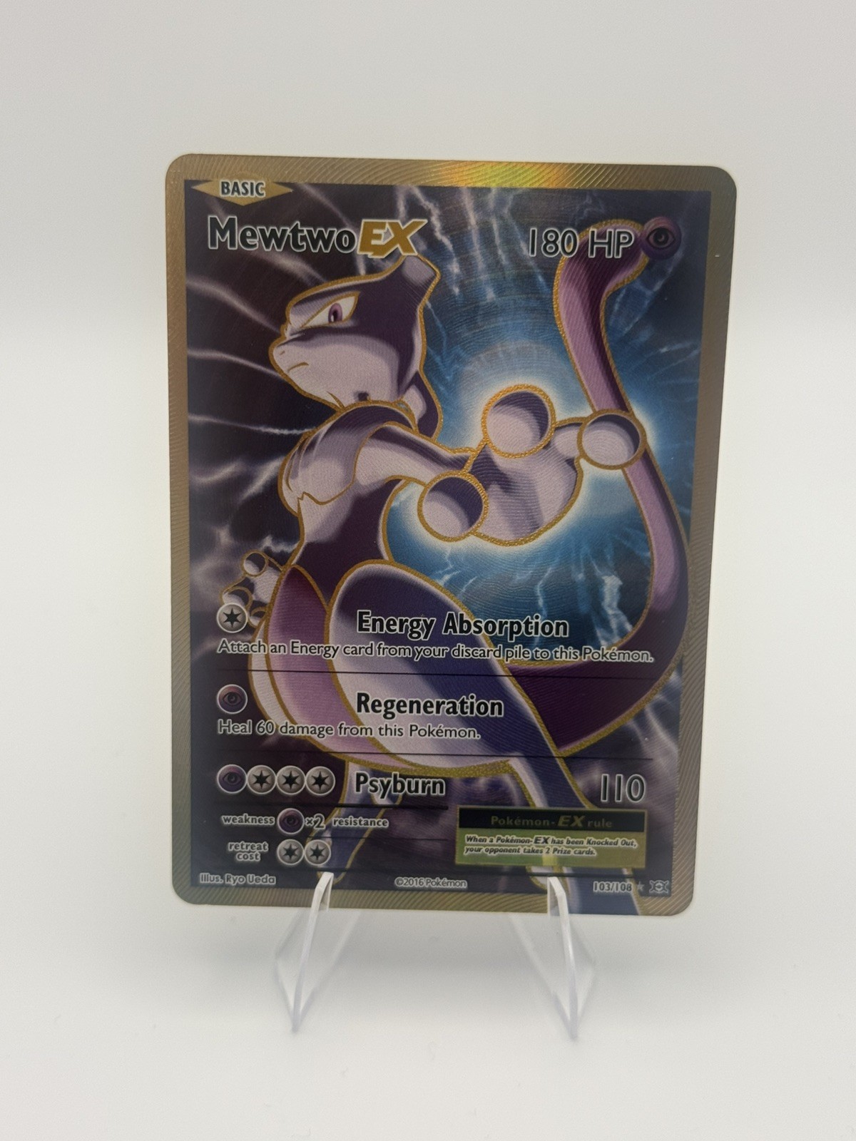 Mewtwo EX 103/108 Ultra Rare Evolutions Pokemon Card