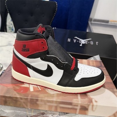 Jordan Air Jordan 1 Retro High OG Black Toe High-Top Black White Red Sneakers