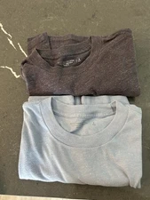 Abercrombie Fitch Relaxed Essential Tee Washed Lot Of 2 Blue A & F  Soft