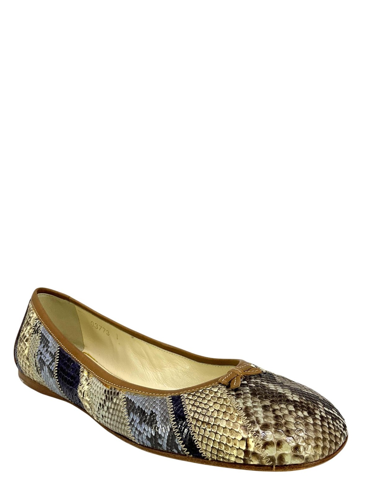 Prada Python Patchwork Ballet Flats Size 9.5 - image 1