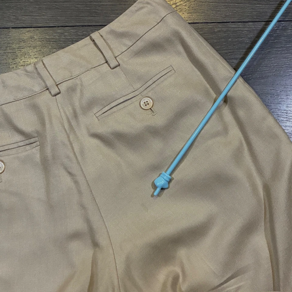 Pantalones de vestir Brooks Brothers de lana de seda para mujer talla 4 beige carrera negocios Foto 4 de 4