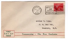 #681 Ohio River 1929 FDC -  Planty #9a Pittsburgh PA