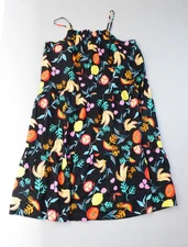 J Crew Factory Printed midi smocked tiered cover-up Large Fruit New
