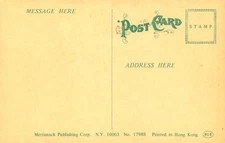 Merrimack Publishing Corp, N.Y., 10003, Kate Greenaway, Hong Kong Postcard
