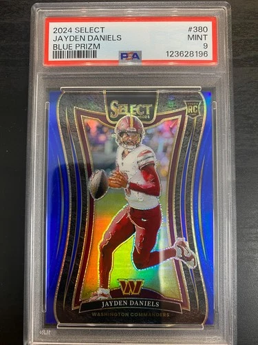 2024 Select RC Jayden Daniels *81/99* PSA 9 Suite Level Blue Prizm Commanders