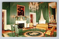 Washington DC- The Green Room, White House, Antique, Vintage Souvenir Postcard