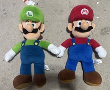 20 Inch World of Nintendo Mario and Luigi Plushies by Jakks Pacific Toys Lot 2