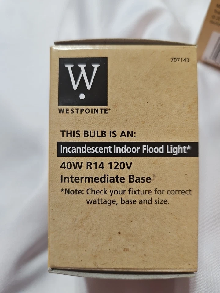 2 Westpointe 40 Watt Small Soft White Indoor R14 Flood Lights Intermediate Base - Image 3 of 4