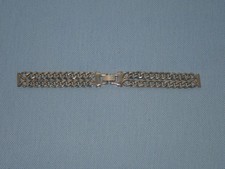 Vintage Womens Wristwatch Band Double Chain Butterfly Clasp 12 mm
