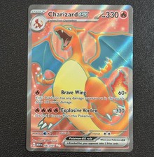 Pokémon Charizard EX 183/165 151 Full Art Ultra Raro quasi nuovo