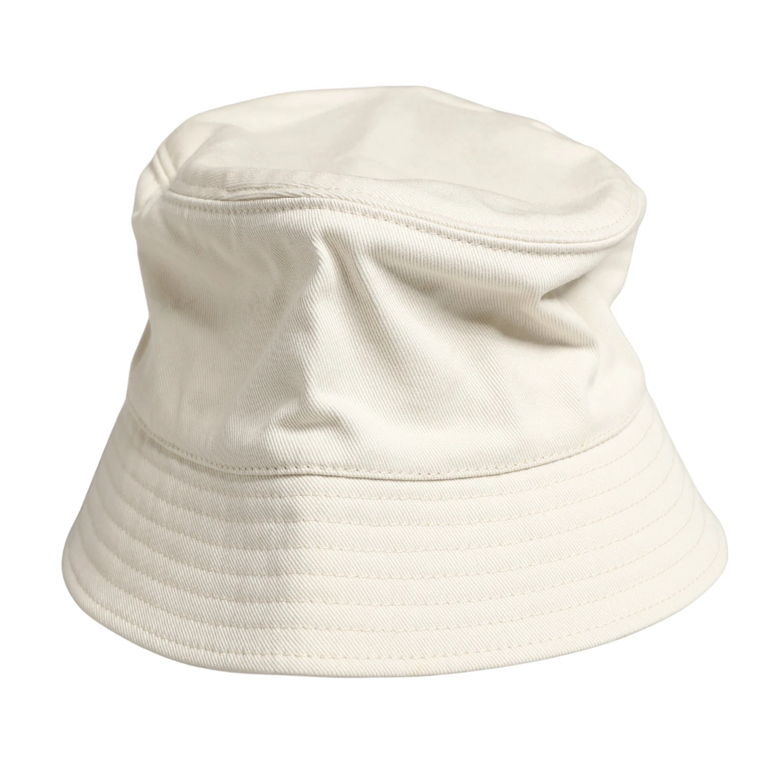 DOLCE & GABBANA Hat Men White Cotton Bucket Fisherman Capello 59 / L RRP 530usd