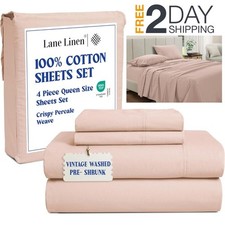 Juego De S banas Rosa Queen Size 100 Cotton Algodon 4 Set Para Cama Completo US