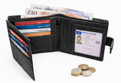Herren RFID Schutz Echt Leder Geldbörse Schwarz Portemonnaie Kreditkartenetui für Männer