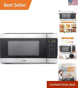 1.1 Cu Ft Microwave with 10 Power Levels, Small Microwave with Push Button, 1...