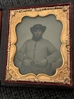 Civil War Confederate Tintype Photo Officer