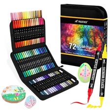 Pagather 72 Colors Acrylic Paint Markers, Dual 1 Count Pack of 72 , 72 Color