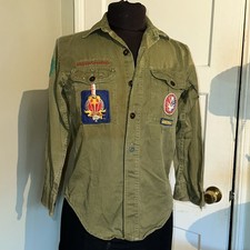 Vintage Boy Scout BSA  1966 Shirt 5 Patches EAGLE SCOUT California  Size 12 Jenn