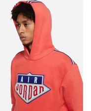 Men's Nike Air Jordan DNA Sport Pullover Hoodie Size L Track Red CK9519-631