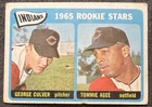1965 TOPPS INDIANS ROOKIE STARS GEORGE CULVER/TOMMY AGEE #166 OC SM EDGE DING