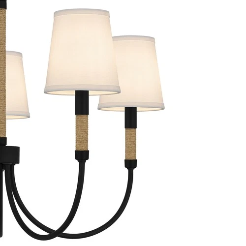 Quoizel BYL5025 Bayside 5 Light 25"W Chandelier - Black - Picture 2 of 7