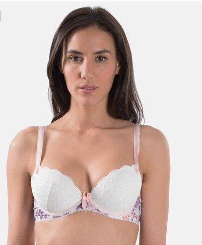 Soutien-gorge Aubade Plunge - Taille 90B (75B EU), Bleu, Avec Bas Offert Taille 3, Occasion Très Bon état